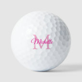 Aangepaste Elegante Monogram Eerste Letter Naam Sj Golfballen (Voorkant)
