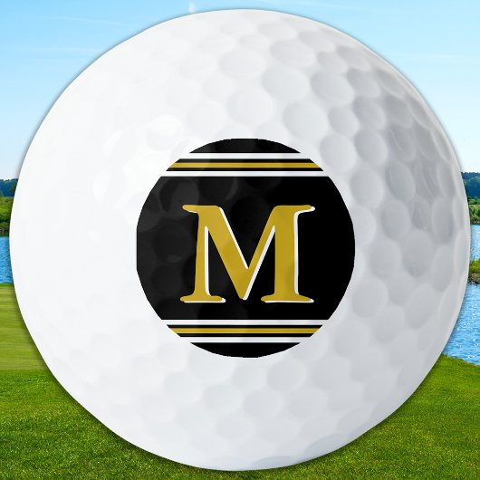 Aangepaste Elegante Monogram Golfer Gepersonalisee Golfballen