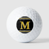 Aangepaste Elegante Monogram Golfer Gepersonalisee Golfballen (Voorkant)
