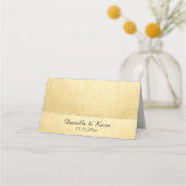 Aangepaste Elegante Monogram Gouden Glitter Huweli Plaatskaartje (Achterkant)