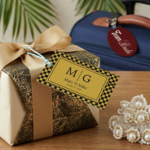 Aangepaste Elegante Monogram Naam Feest Favor