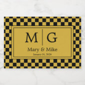 Aangepaste Elegante Monogram Naam Feest Favor Voedselcontainer Etiket (Enkel label)