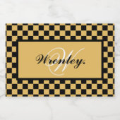 Aangepaste Elegante Monogram Naam Persoonlijk Voedselcontainer Etiket (Enkel label)