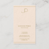 Aangepaste Elegante Monogram Sjabloon Luxe Dik Visitekaartje (Achterkant)