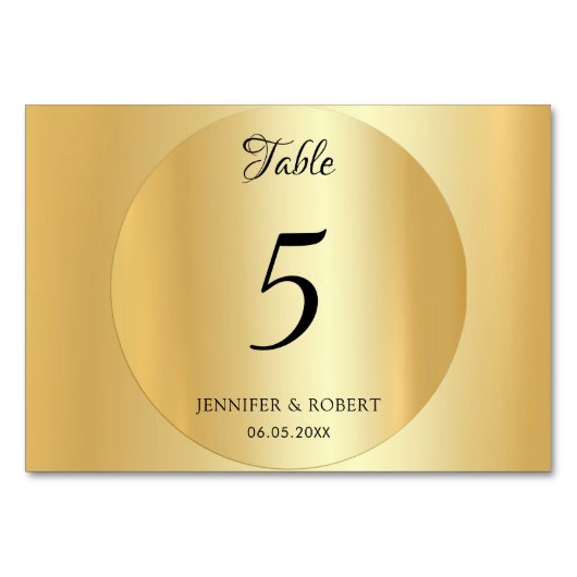 Aangepaste Elegante Nepgouden Sjabloon Handgeschre Kaart (Voorkant)