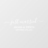 Aangepaste Elegante Net Getrouwd Auto Trouwbanner Raamsticker (Vel)