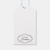 Aangepaste elegante Paar Mr / Mrs Bruiloft Initial Cadeaulabel (Voorkant)