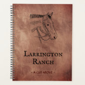 Aangepaste Elegante Paardenranch Zakelijk Planner (Voorkant)