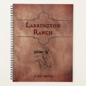 Aangepaste Elegante Paardenranch Zakelijke Planner (Voorkant)
