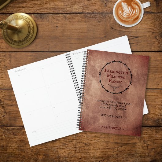Aangepaste Elegante Paardenranch Zakelijke Planner