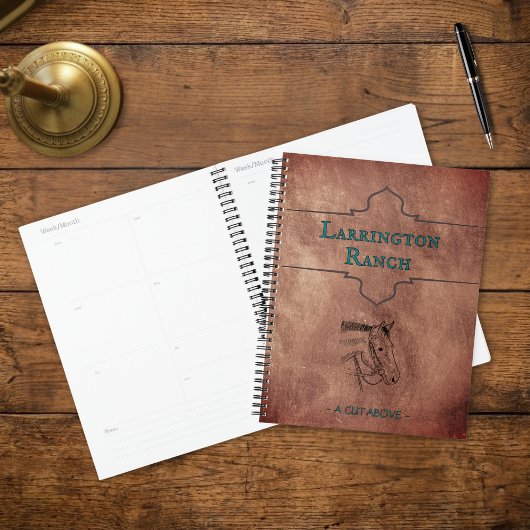 Aangepaste Elegante Paardenranch Zakelijke Planner