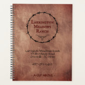 Aangepaste Elegante Paardenranch Zakelijke Planner (Voorkant)