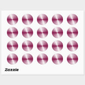 Aangepaste Elegante Paarse Roze Kleur Blank Sjablo Ronde Sticker (Vel)