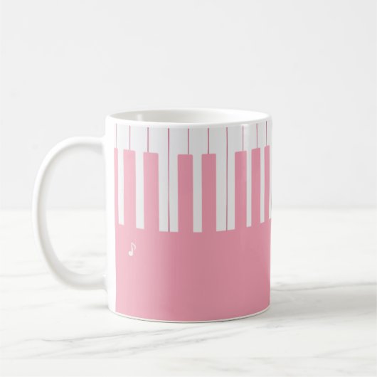 Aangepaste elegante pianotoetsen koffiemok (Links)