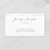 Aangepaste Elegante Professionele Moderne Eenvoudi Visitekaartje (Achterkant)