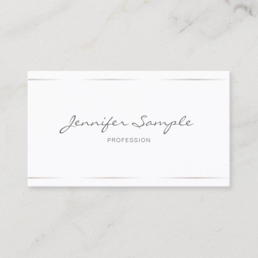 Aangepaste Elegante Professionele Moderne Eenvoudi Visitekaartje (Voorkant)