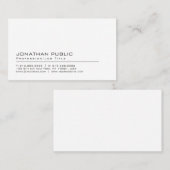 Aangepaste Elegante Professionele Moderne Eenvoudi Visitekaartje (Voorkant / Achterkant)