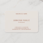 Aangepaste, elegante professionele moderne Sjabloo Visitekaartje (Achterkant)