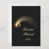 Aangepaste elegante Ramadan Mubarak 2026 kaart (Voorkant)