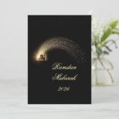 Aangepaste elegante Ramadan Mubarak 2026 kaart (Staand voorkant)