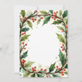 Aangepaste Elegante Rendier Boom Kerstkaart (Achterkant)