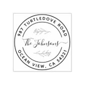 Aangepaste Elegante ronde retour adres stempel (Afrduk)