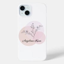 Aangepaste Elegante Roze Bloem iPhone Hoesjes