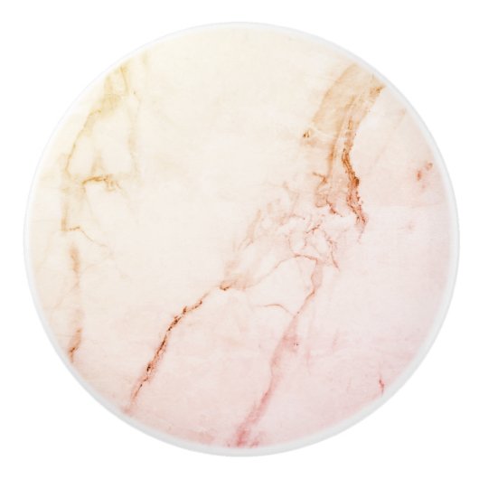 Aangepaste Elegante Roze Goud Marmer Keramische Knop (Voorkant)
