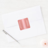 Aangepaste Elegante Roze Goud Voeg Uw Tekst Leeg Vierkante Sticker (Envelop)