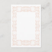 Aangepaste elegante roze kant Wedding Enclosure Ka Informatiekaartje (Achterkant)