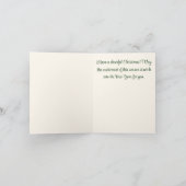 Aangepaste Elegante Roze Poinsettia Kerst Kaart (Binnen)