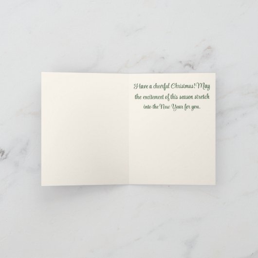 Aangepaste Elegante Roze Poinsettia Kerst Kaart (Binnen)