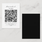 Aangepaste Elegante RSVP QR Code Bijlagekaart Informatiekaartje (Voorkant / Achterkant)