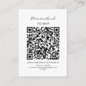 Aangepaste elegante RSVP QR-codebehuizing Kaart (Voorkant)