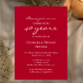 Aangepaste Elegante Ruby 40e bruiloft Jubileum Par Kaart