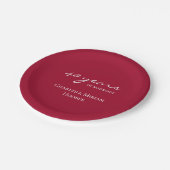 Aangepaste Elegante Ruby 40e bruiloft Jubileum Par Papieren Bordje (Gekanteld)