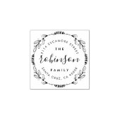 Aangepaste Elegante Rustieke Familienaam Retouradr Rubberstempel (Afrduk)