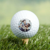 Aangepaste Elegante Script Liefde Foto Golfballen (Insitu Shirt)