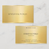 Aangepaste Elegante Sjabloon Modern Faux Gold Visitekaartje (Voorkant / Achterkant)