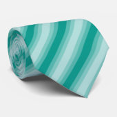 Aangepaste Elegante Sjabloon Trendy Blauwgroen Str Stropdas (Opgerold)