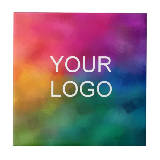 Aangepaste, elegante Sjabloon Upload je eigen Logo Tegeltje (Voorkant)