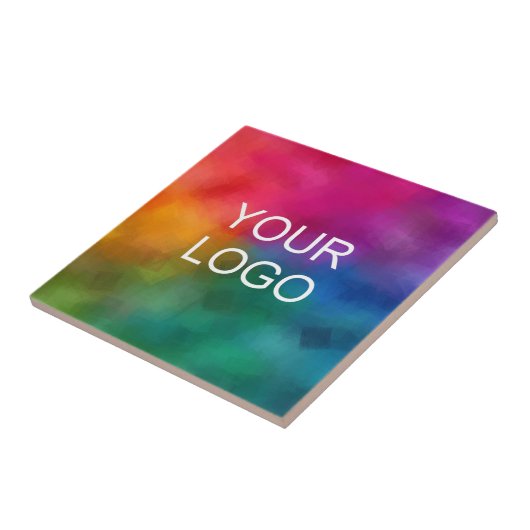 Aangepaste, elegante Sjabloon Upload je eigen Logo Tegeltje (Zijkant)