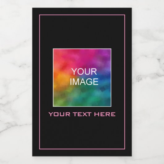 Aangepaste elegante Sjabloon Uw foto Afbeelding of Wijn Etiket (Enkel label)