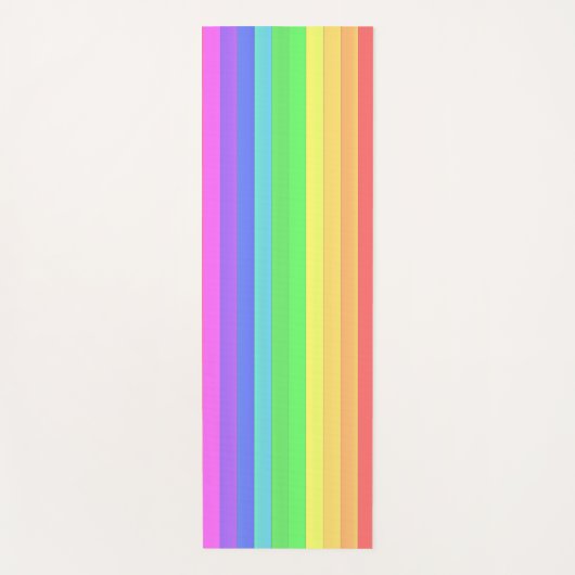 Aangepaste Elegante Strepen Regenboog Kleur Lichtg Yogamat (Voorkant)