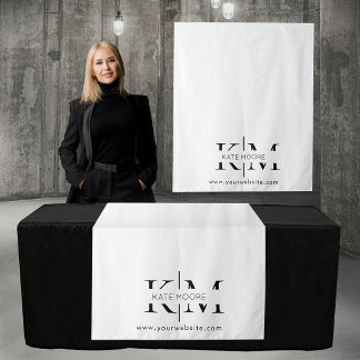 Aangepaste Elegante Tafel Runner Banner Wit Wandkleed