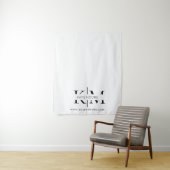Aangepaste Elegante Tafel Runner Banner Wit Wandkleed (In situ)