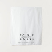 Aangepaste Elegante Tafel Runner Banner Wit Wandkleed (Voorkant)
