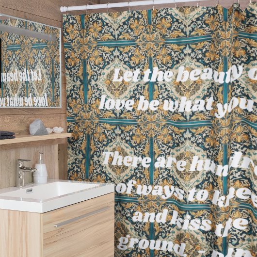 Aangepaste Elegante Tegel Patroon Perzische Gifts  Douchegordijn