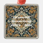 Aangepaste Elegante Tegel Patroon Perzische Gifts  Metalen Ornament (Voorkant)