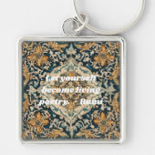 Aangepaste Elegante Tegel Patroon Perzische Gifts Sleutelhanger (Voorkant)